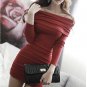 Boat Neck Pleated Cotton Dress
