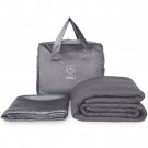 GnO Weighted Blanket & Bonus Removable Bamboo Duvet Cover 15 Lbs - 60''x80'' Queen Size