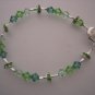 Silver/Crystal Green Bracelet