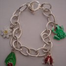 Silver chain links with Charms