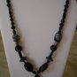 Chunky black stone necklace