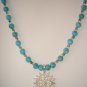 Turquoise and silver Gemstone necklace