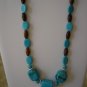 Turquoise/brown Agate Gemstone Necklace