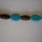 Turquoise/brown Agate Gemstone Necklace