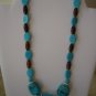 Turquoise/brown Agate Gemstone Necklace