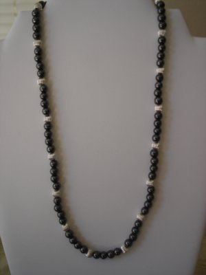 Hematite/silver Magnetic Necklace