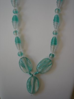 Clear/Mint Green  Necklace