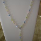 Pastel Crystal bicone Y-shaped necklace