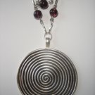Amethyst/silver Double stranded Necklace