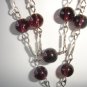 Amethyst/silver Double stranded Necklace