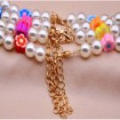 Chain Colorful Soft Pottery Daisy Pearl Necklace