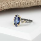 Handmade Tanzanite Ring, Woman 925 Silver Ring, Handmade Silver Tanzanite Rings