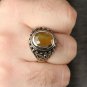 Yellow Sapphire Ring, Men 925 Silver Handmade Ring, 925 Silver Sapphire Man Ring