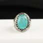 Oval Paraiba Tourmaline Ring, Mens 925 Silver Handmade Ring, 925 Silver Man Ring