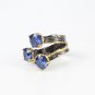 Triple Tanzanite Ring, Woman 925 Silver Ring, Handmade Silver Tanzanite Rings