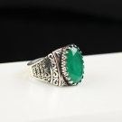 Green Paraiba Tourmaline Ring, Men 925 Silver Handmade Ring, 925 Silver Man Ring