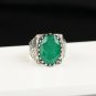Green Paraiba Tourmaline Ring, Men 925 Silver Handmade Ring, 925 Silver Man Ring