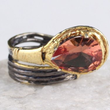 Pear Shaped Zultanite Ring, Women 925 Silver Zultanite Handmade Ring