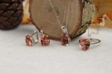Drop Zultanite Jewelry Set Handmade Woman Silver Zultanite Jewelry Sets