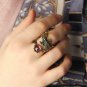 Reptile Amethyst Ring, 925 Silver amethyst Handmade Alligator Ring,