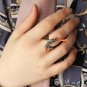 Womens Coral Gemstone Handmade Adjustable Ring