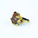 Handmade Womens Silver Raw Chrysoprase Ring, Woman 925 Chrysoprase Ring