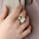 Womens Moonstone Gemstone Ring, Woman 925 Silver Handmade Ring
