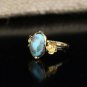 Turqoiuse Flower ring, Woman 925 Silver Handmade turquoise ring