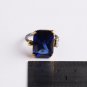Rectangle Tanzanite Silver Jewelry Set Handmade Woman Silver Tanzanite Jewelry