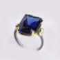 Rectangle Tanzanite Silver Jewelry Set Handmade Woman Silver Tanzanite Jewelry