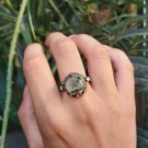Silver Prehnite Stone Ring, Woman 925 Silver Ring, prehnite Ring, Silver