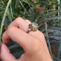 Silver Prehnite Stone Ring, Woman 925 Silver Ring, prehnite Ring, Silver