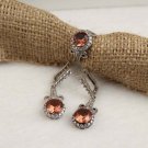 Victorian Solitaire  Zultanite Jewelry Set,  Silver Zultanite  Ring, Earring