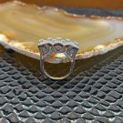 Zircon Art Deco Wedding Ring, Handmade Silver Ring, Women 925 Silver Ring