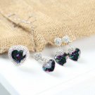 Mystic Topaz Heart Jewelry Set Handmade Woman Silver Mystic Topaz Jewelry Sets