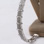Woman Baget Zircon 925 Silver Cuff Bracelet Victorian 925 Silver Cuff Bracelet