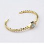Woman Evil Eye Shaped 925 Silver Cuff Bracelet,Zircon stone Bracelet for Woman