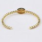 Woman Evil Eye Shaped 925 Silver Cuff Bracelet,Zircon stone Bracelet for Woman