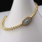 Woman Evil Eye Shaped 925 Silver Cuff Bracelet,Zircon stone Bracelet for Woman