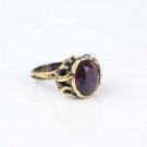 Handmade Womens  Amethyst Round Gemstone Ring, Woman 925 Silver Ring