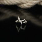 Women Handmade Silver Ring, Hearthbeat Shaped Zircon Ring, Handmade 925 Silver R
