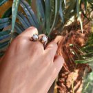 Baroque Pearl Ring for women, June Birthstone birthday gift wife, Black branch