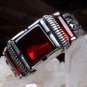 Handmade Mans Zircon Red Gemstone Ring, Mans 925 Silver Ring
