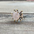 Handmade Womens Rose Quartz Silver Ring, Woman 925 Silver Ring