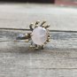Handmade Womens Rose Quartz Silver Ring, Woman 925 Silver Ring