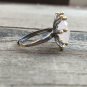 Handmade Womens Rose Quartz Silver Ring, Woman 925 Silver Ring