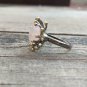 Handmade Womens Rose Quartz Silver Ring, Woman 925 Silver Ring