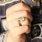 Rainbow Moonstone Handmade Womens Silver Ring
