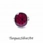 Handmade 925 Silver Damson Purple Corundum Ring