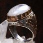 Handmade Mans 925 Silver White Ring
